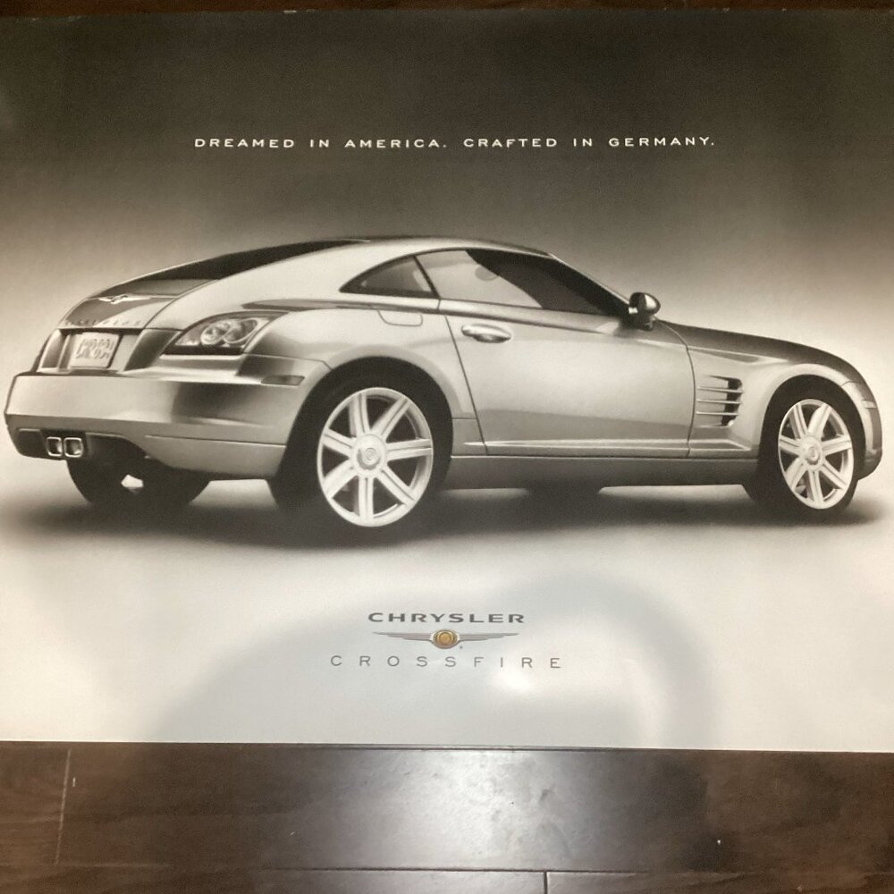 Collectible Print 39” x 27” - Chrysler Crossfire Luxury Sports Car Poster